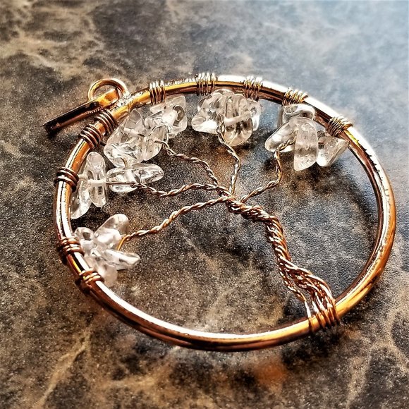 Handmade Jewelry - Rose Gold Tree of Life Pendant